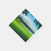 Zomer op de golfbaan servet (Hoek)