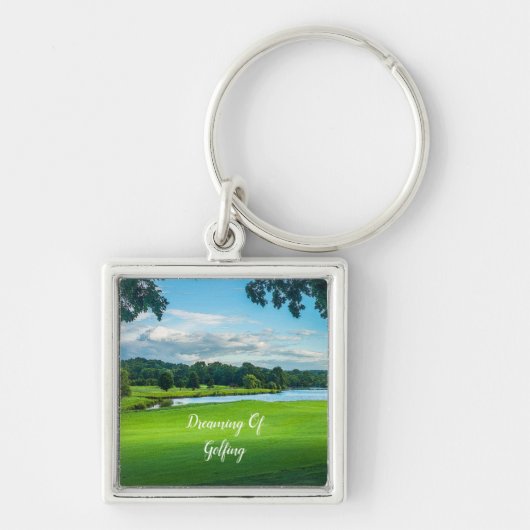 Zomer op de golfbaan sleutelhanger (Voorkant)