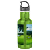 Zomer op de golfbaan waterfles (Achterkant)