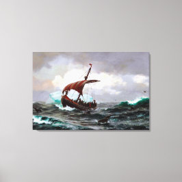 zomer op de Groenlandse kust rond het jaar 1000 Canvas Afdruk