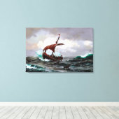 zomer op de Groenlandse kust rond het jaar 1000 Canvas Afdruk (Insitu (Houten vloer))