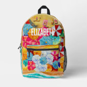 Zomer op de strand bedrukte rugzak (Voorkant)