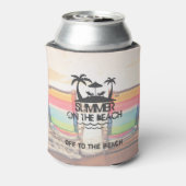 Zomer op de strand | Gepersonaliseerd Blikjeskoeler (Blikje Achterkant)