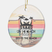 Zomer op de strand | Gepersonaliseerd Keramisch Ornament (Links)