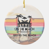 Zomer op de strand | Gepersonaliseerd Keramisch Ornament (Achterkant)