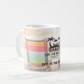 Zomer op de strand | Gepersonaliseerd Koffiemok (Voorkant links)