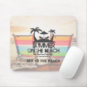 Zomer op de strand | Gepersonaliseerd Muismat (Met muis)