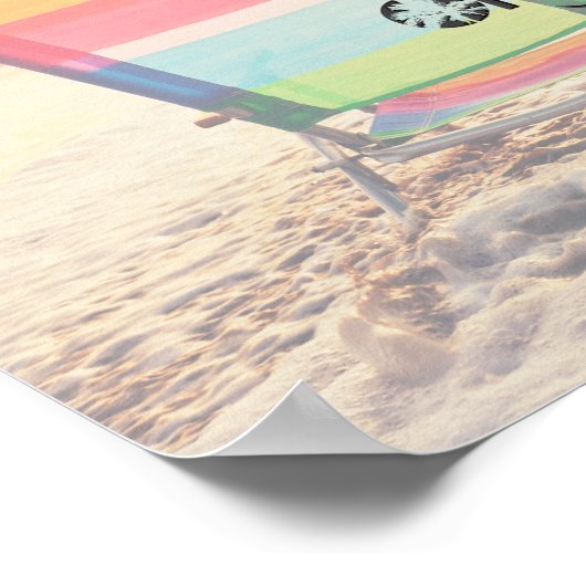 Zomer op de strand | Gepersonaliseerd Poster (Hoek)