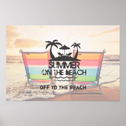Zomer op de strand | Gepersonaliseerd Poster (Voorkant)