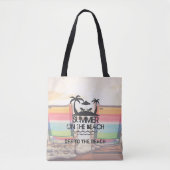 Zomer op de strand | Gepersonaliseerd Tote Bag (Voorkant)