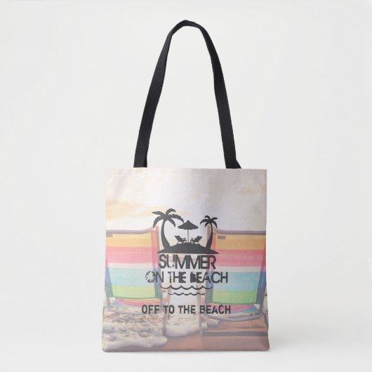 Zomer op de strand | Gepersonaliseerd Tote Bag (Voorkant)