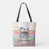 Zomer op de strand | Gepersonaliseerd Tote Bag (Achterkant)
