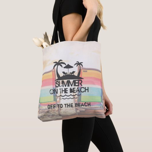 Zomer op de strand | Gepersonaliseerd Tote Bag (Dichtbij)