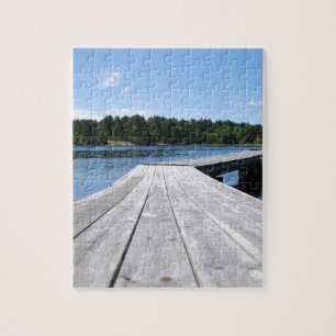 Zomer op een eenzame Zweedse fjord Legpuzzel