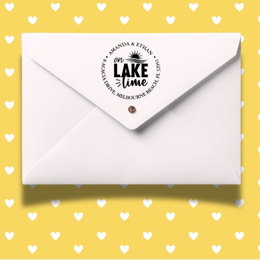 Zomer Op het meer tijd Zelfinktende Stempel