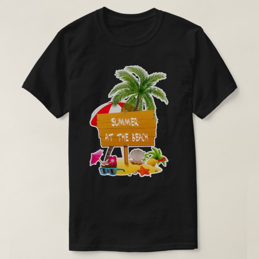 zomer op het strand 1 t-shirt (Design voorkant)