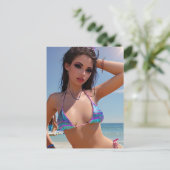 Zomer op het strand Bikini Seizoen Briefkaart (Staand voorkant)