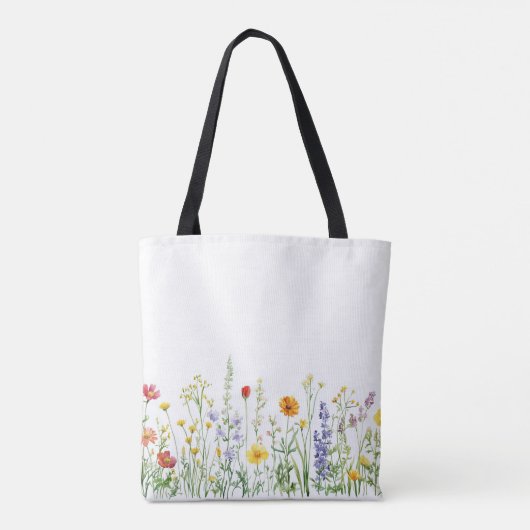 Zomer op het strand Bloemen Tote Bag (Achterkant)