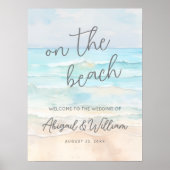 Zomer op het strand bruiloft welkom teken poster (Voorkant)