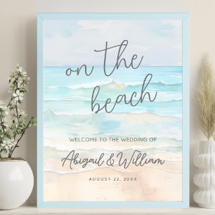 Zomer op het strand huwelijks welkomstbord poster