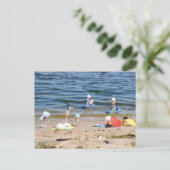 Zomer op het strand met de Fubby's Briefkaart (Staand voorkant)