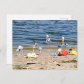 Zomer op het strand met de Fubby's Briefkaart (Voorkant / Achterkant)