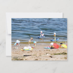 Zomer op het strand met de Fubby's Briefkaart
