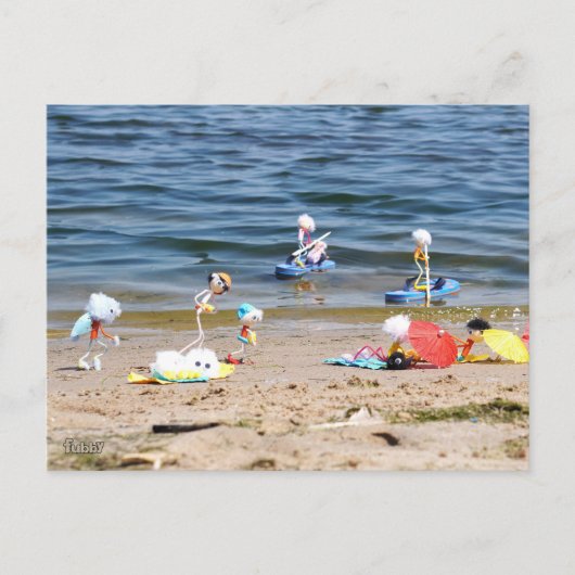 Zomer op het strand met de Fubby's Briefkaart (Voorkant)