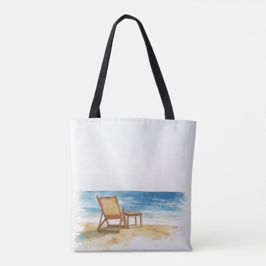 Zomer op het strand tote bag (Achterkant)