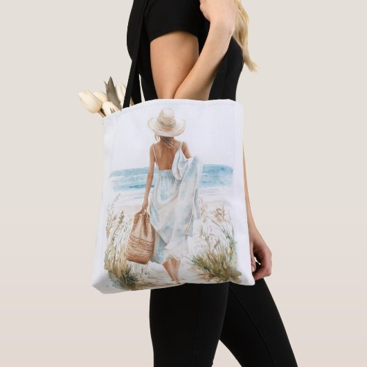 Zomer op het strand tote bag (Dichtbij)