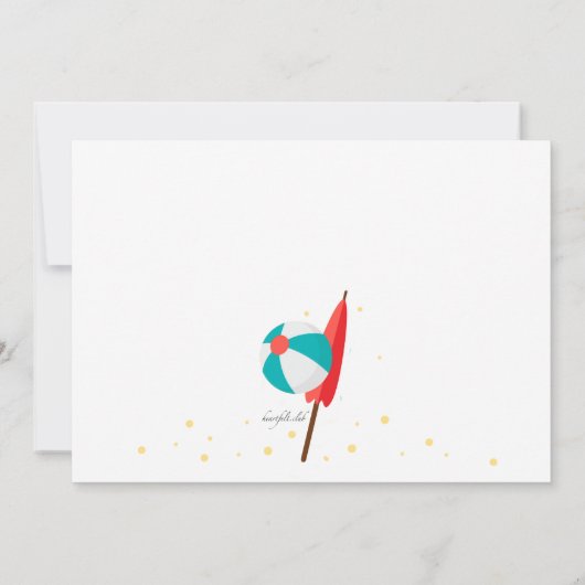 Zomer op het strand uitnodiging (Achterkant)