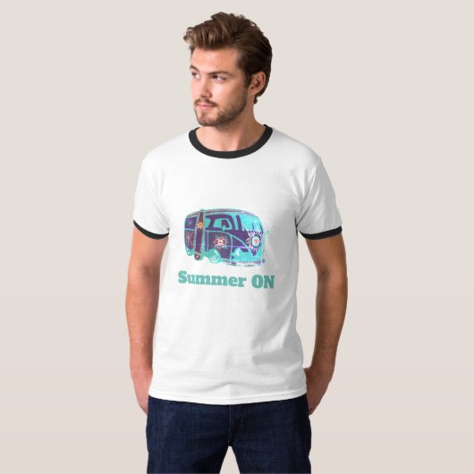 Zomer op Hippie van Mannen T-shirt (Voorkant volledig)
