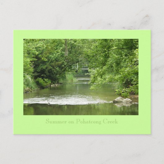 Zomer op Pohatcong Creek Briefkaart (Voorkant)