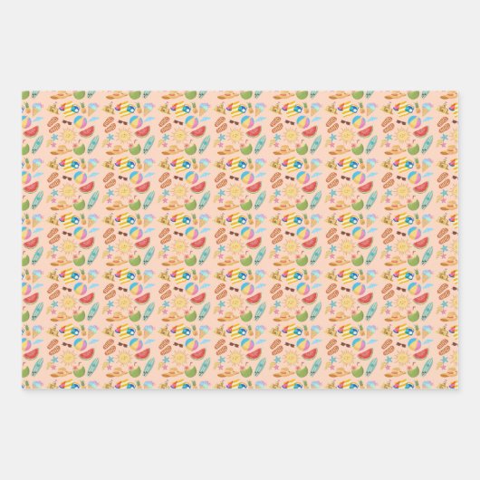 Zomer op zicht inpakpapier vel (Voorkant)