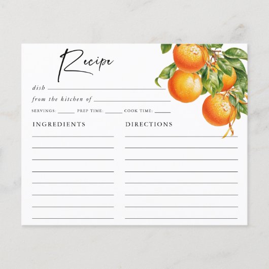 Zomer Oranje Citroen Citrus Bruidsdiner Recept (Voorkant)