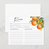 Zomer Oranje Citroen Citrus Bruiloftsfeest Recept (Voorkant / Achterkant)