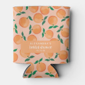 Zomer Oranje Fruit Roze Bruids Bruiloft Custom Blikjeskoeler (Voorkant)