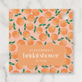 Zomer Oranje Fruit Roze Bruiloft Custom  Bedankjes Labels (Achterkant)