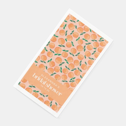 Zomer Oranje Fruit Roze Bruiloft Custom  Servet (Hoek)