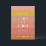 Zomer Oranje Gele Strepen Modern Geometrisch Save The Date<br><div class="desc">Zomer Oranje Gele Strepen Modern Geometrisch Trouw Save the Date</div>