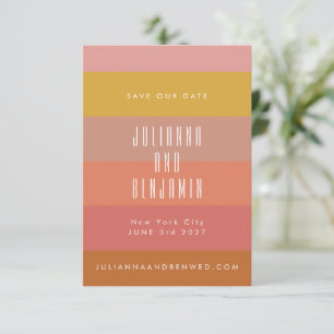 Zomer Oranje Gele Strepen Moderne Geometrie Save The Date