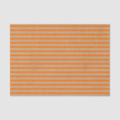 Zomer Oranje lijnen op Faux Rustic Brown Kraft Tissuepapier (Voorkant)