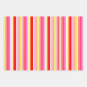 Zomer oranje roze strepen trilling inpakpapier vel (Voorkant 3)
