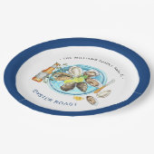 Zomer Oyster Roast | Zeevruchten Bak BBQ-feestje Papieren Bordje (Gekanteld)