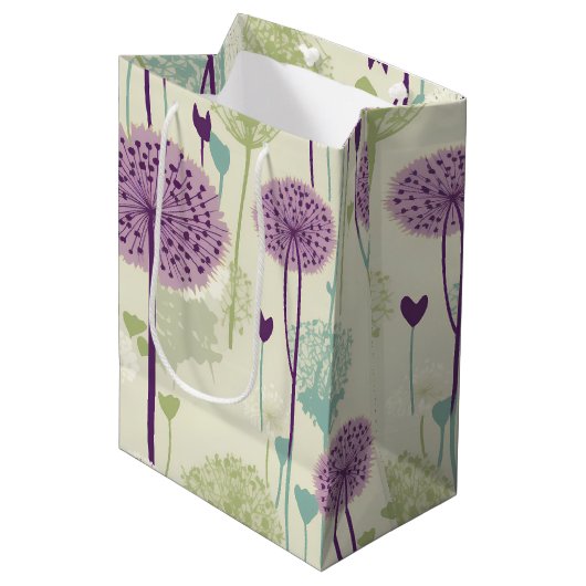 Zomer Paardebloem Ontwerp Medium Cadeauzakje (Voorkant Gekanteld)