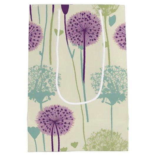 Zomer Paardebloem Ontwerp Medium Cadeauzakje (Achterkant)