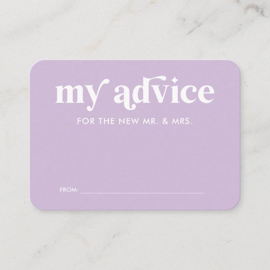 Zomer Paarse bruiloft advies Kaart (Voorkant)