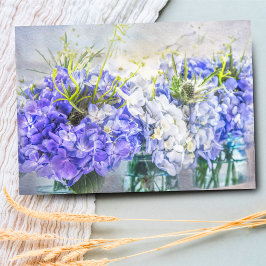 Zomer Paarse hydrangeas Mason Jars Blank binnenin