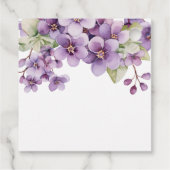 Zomer Paarse Violette Baby shower Dank u Bedankjes Labels (Achterkant)