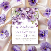 Zomer Paarse Violette Bloemen Baby Slurpen en Zien Kaart